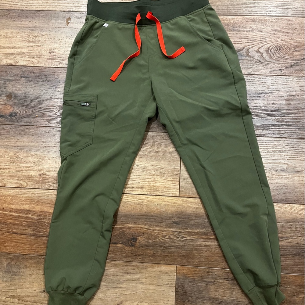 FIGS dark olive Zamora joggers